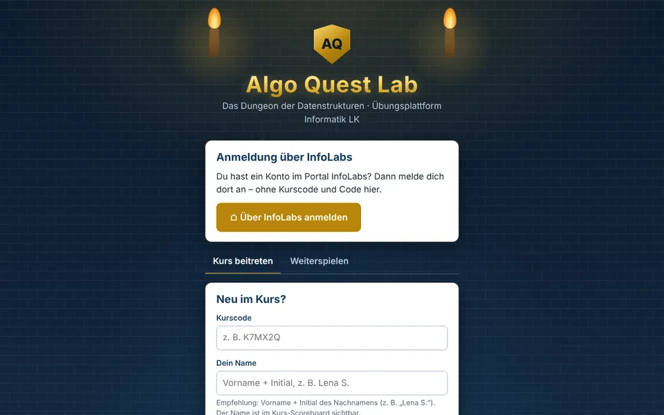 AlgoQuest: Das Dungeon der Datenstrukturen